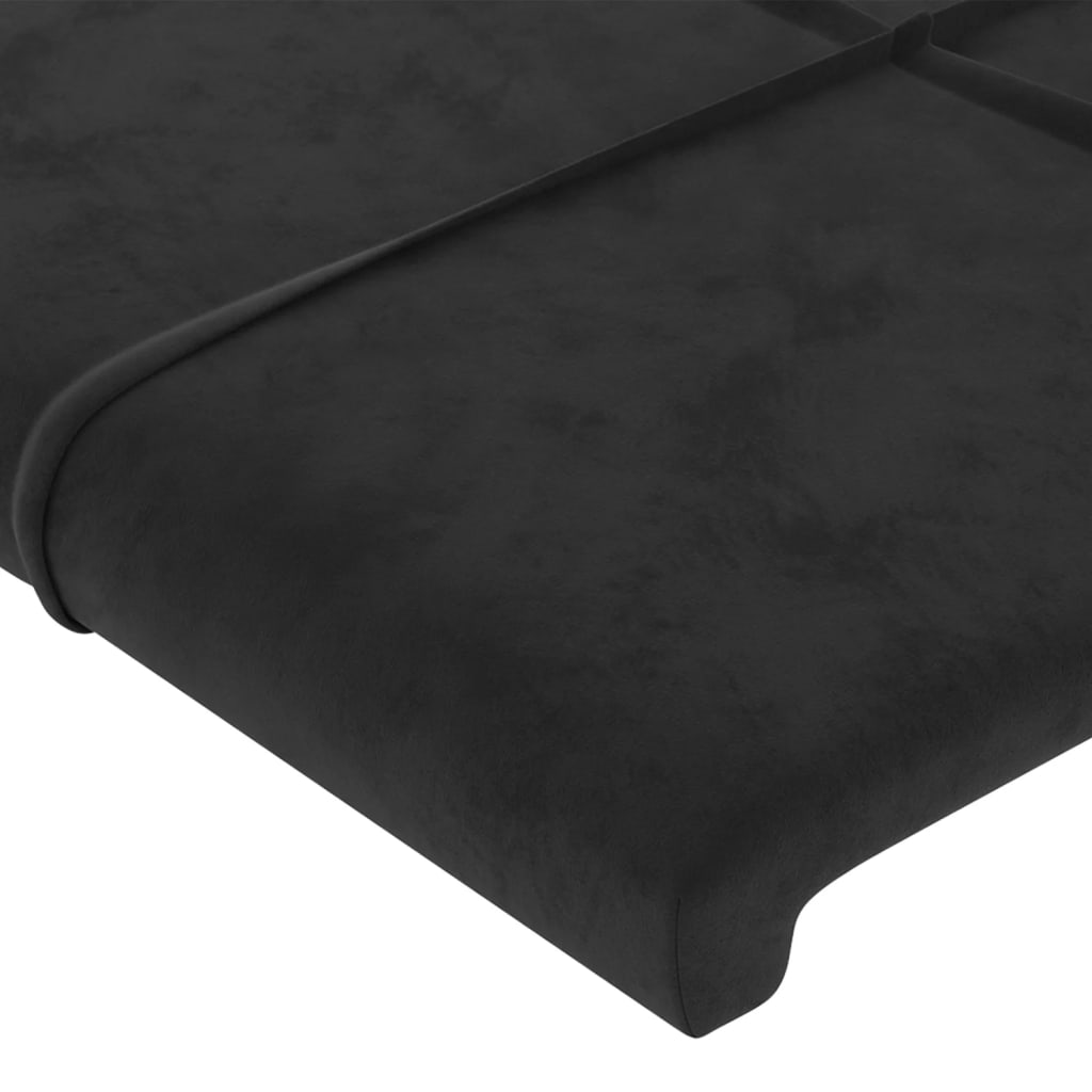 vidaXL Cabeceira de cama c/ luzes LED veludo 80x5x78/88 cm preto - 6