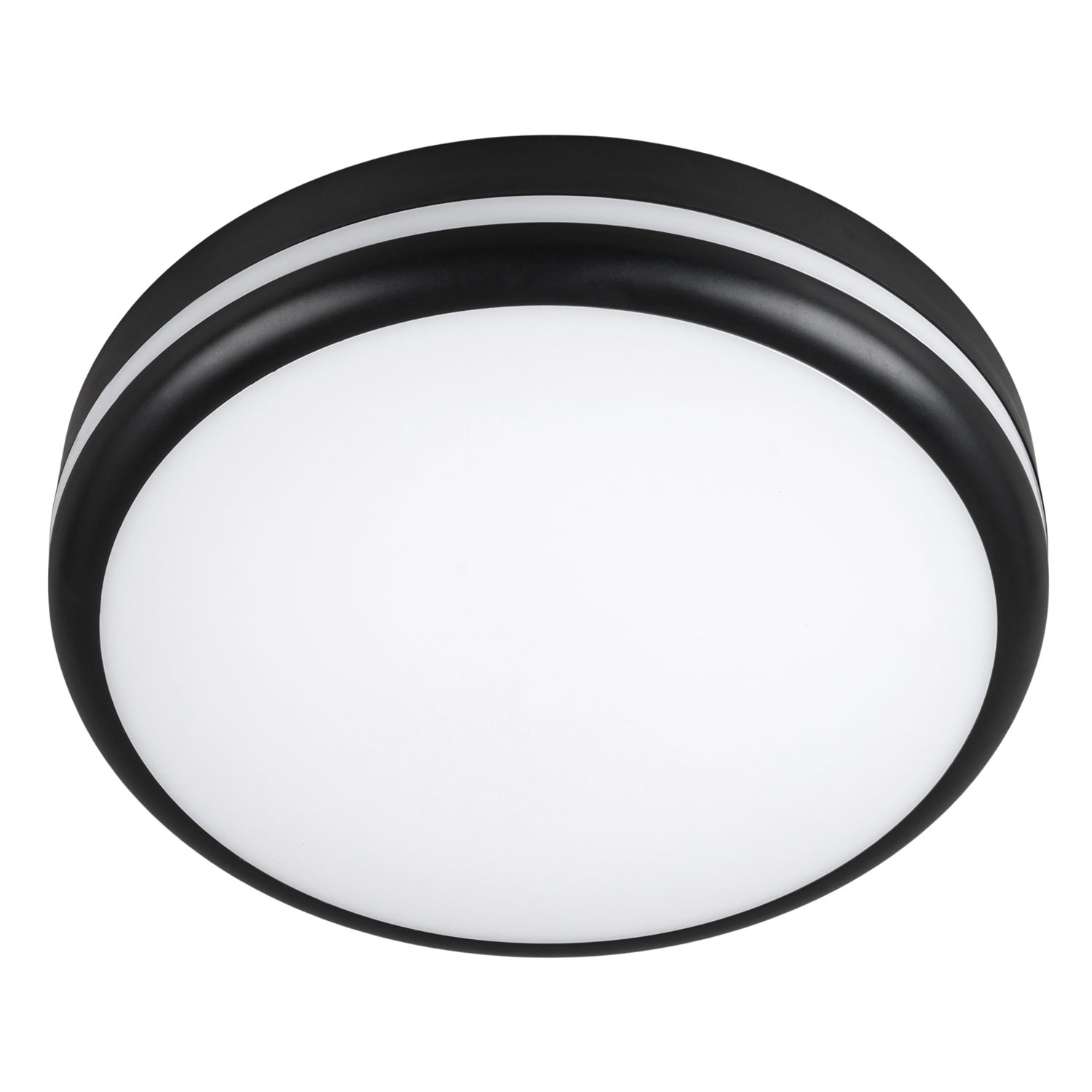 Plafon czarny LED okrągły - Lampa łazienkowa 3 barwy światła 18W - Mały panel IP54 22cm przed dom - LEDHOFF