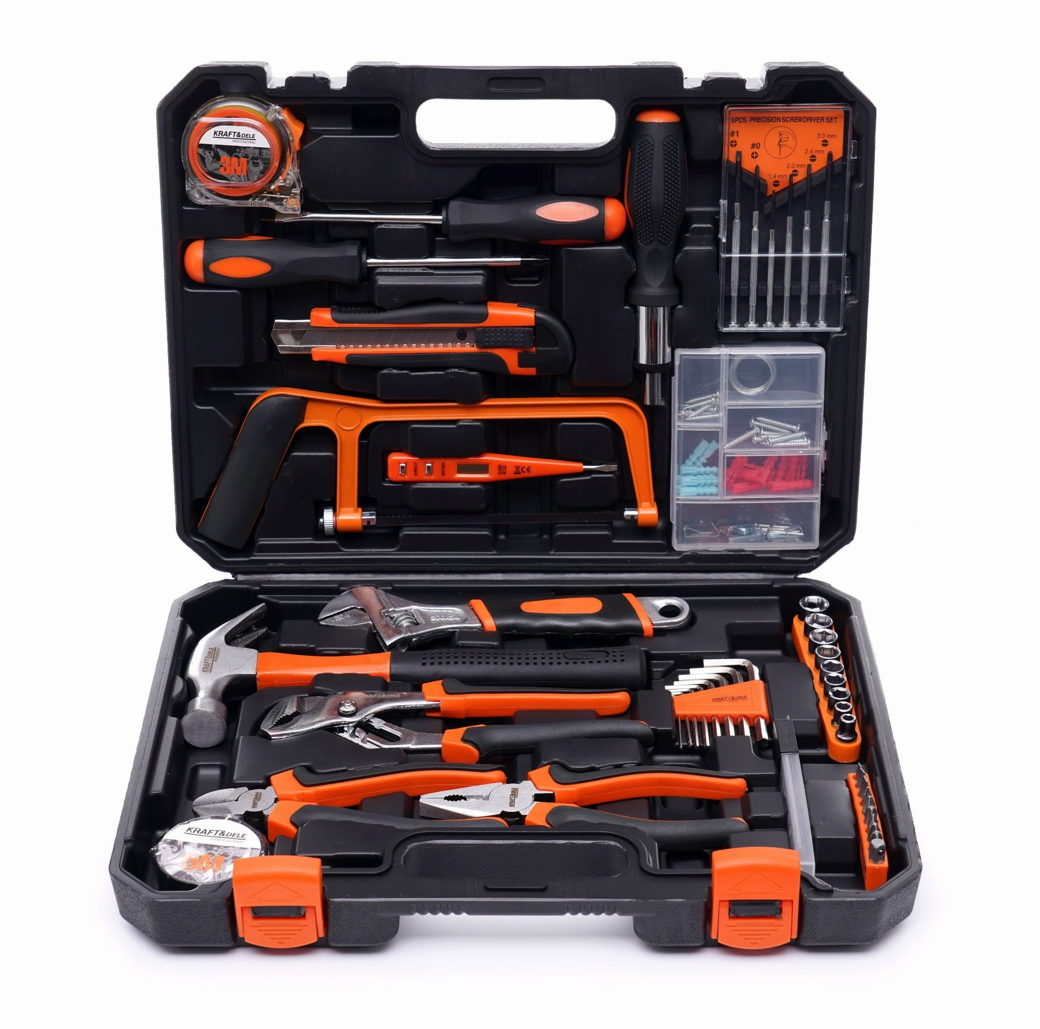 Trusa profesionala scule, Kraft&Dele, KD10839, 100 piese, otel CR-V