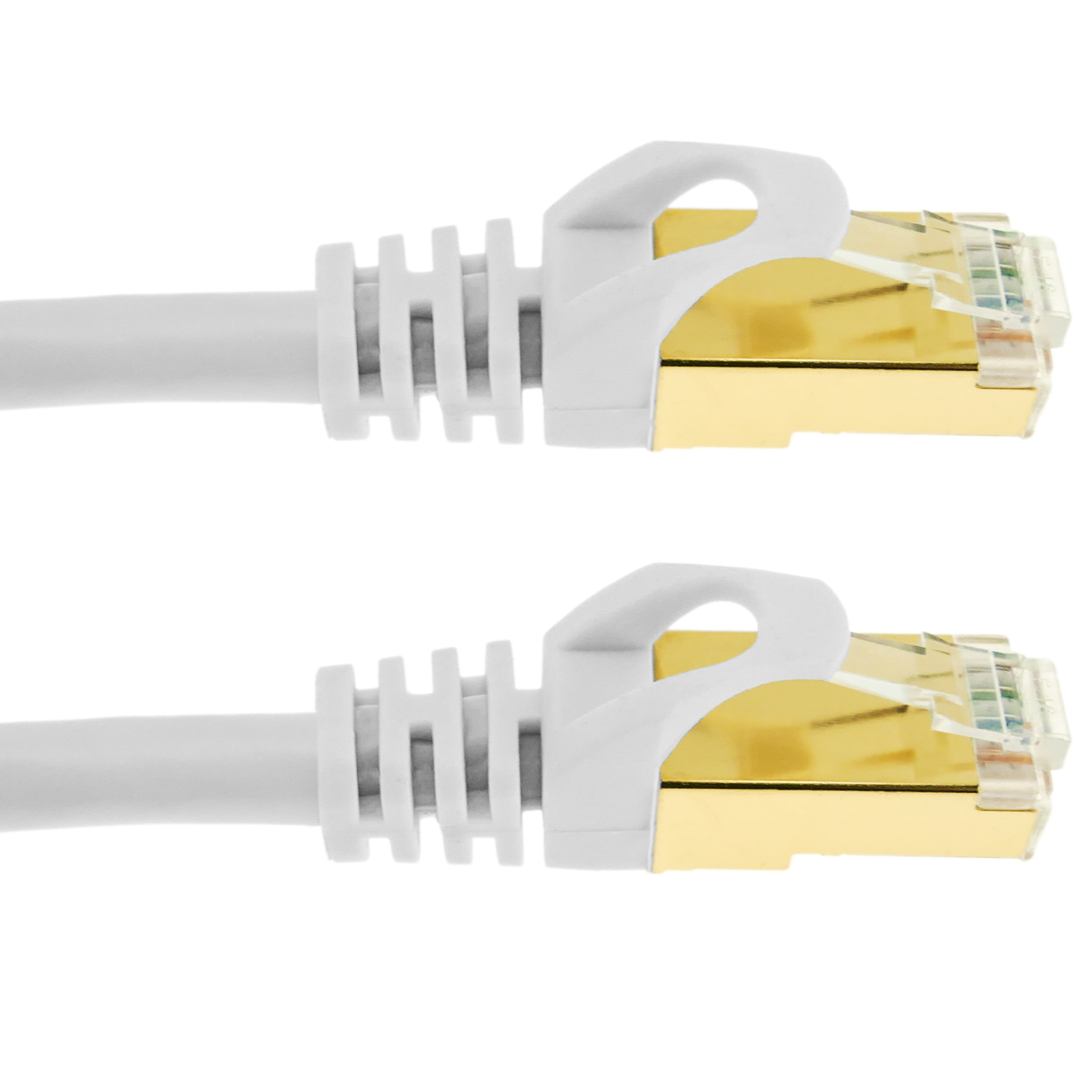 Câble réseau Ethernet SSTP Cat.7 blanc 1 m - 9