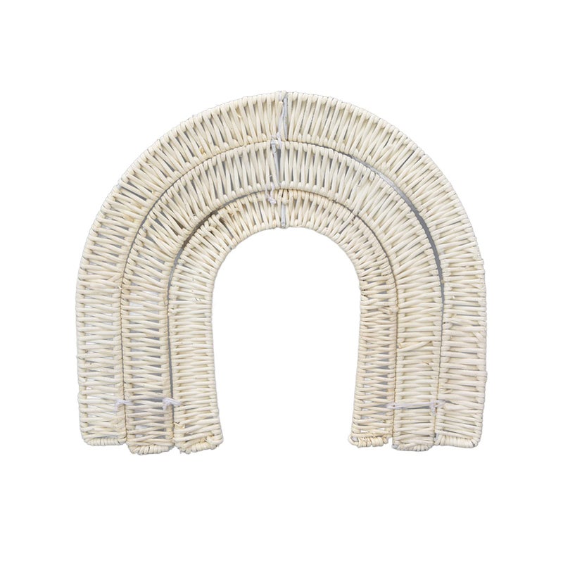 Ręcznie tkana, rattanowa dekoracja ścienna do sypialni, ręcznie robiona dekoracja ścienna do domu dla lalek