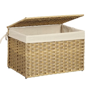 Boîte De Rangement, Panier À Linge 65 L, Avec Poignées, Doublure, Couvercle