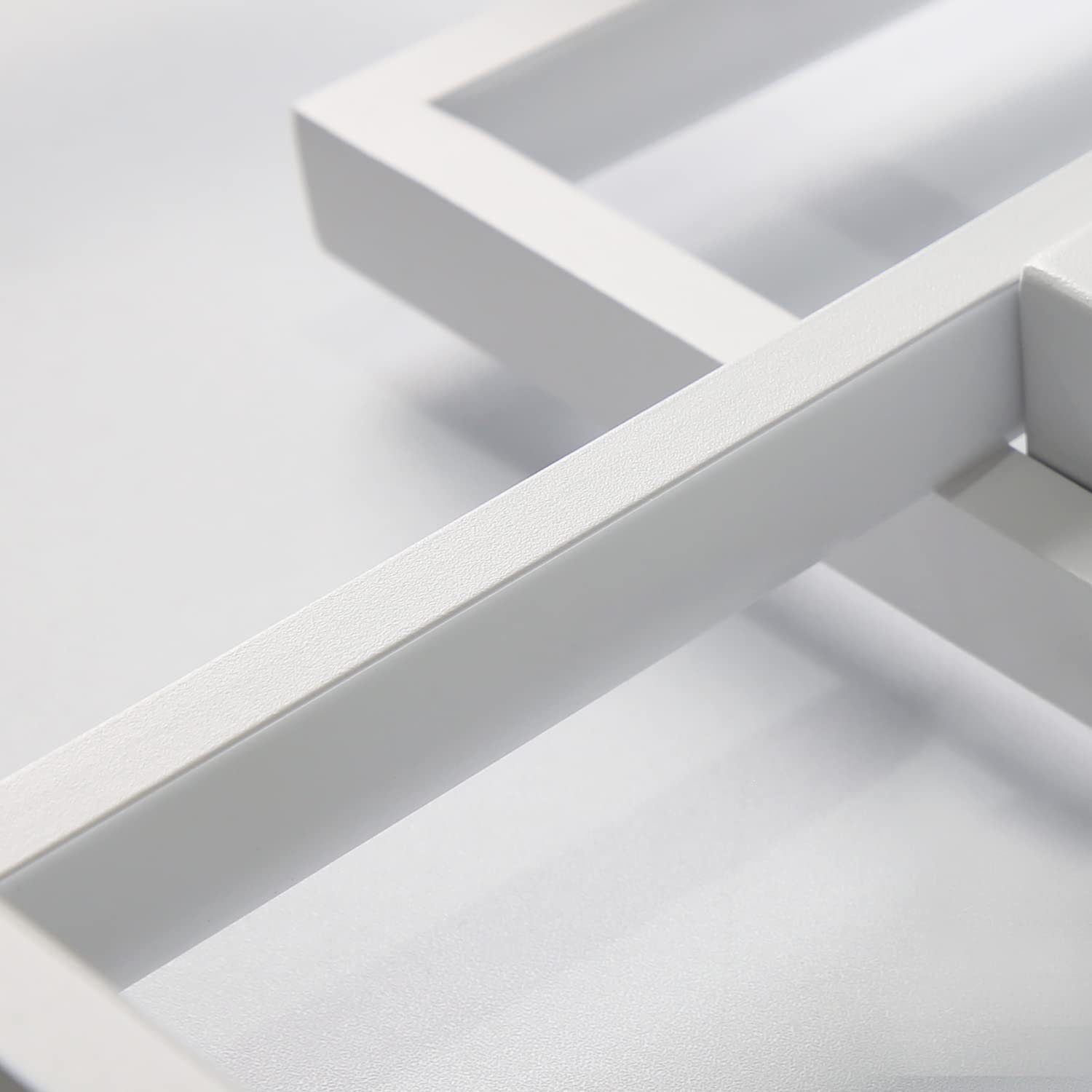 Nettlife Lampe LED Plafonnier Salon - 65 cm, moderne, dimmable avec télécommande, 65 W, chambre, cuisine, salle à manger, blanc - 4