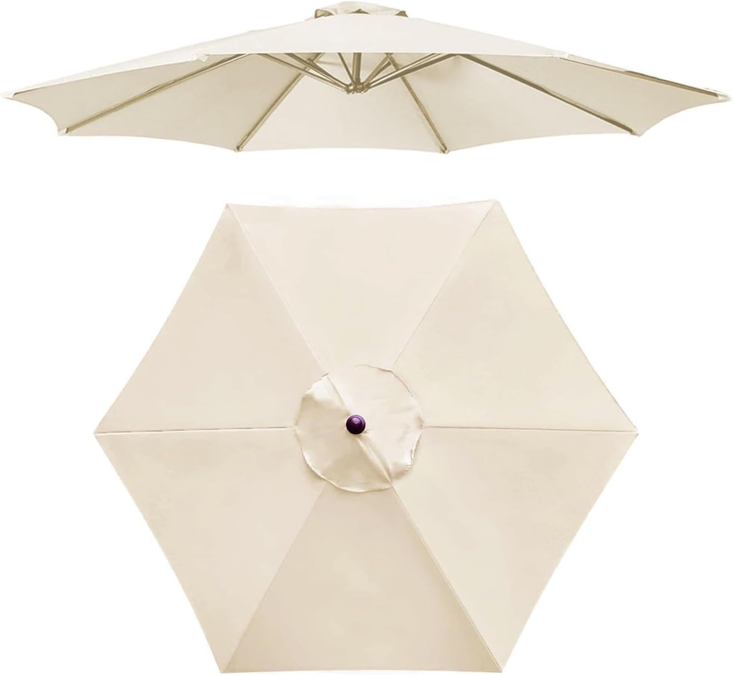 Ricambio Telo Per Ombrellone A Sbalzo Da 3 Metri – Copertura In Poliestere 160g Per 8 Stecche – Colori: Beige, Verde, Rosso Vino, Kaki - 3