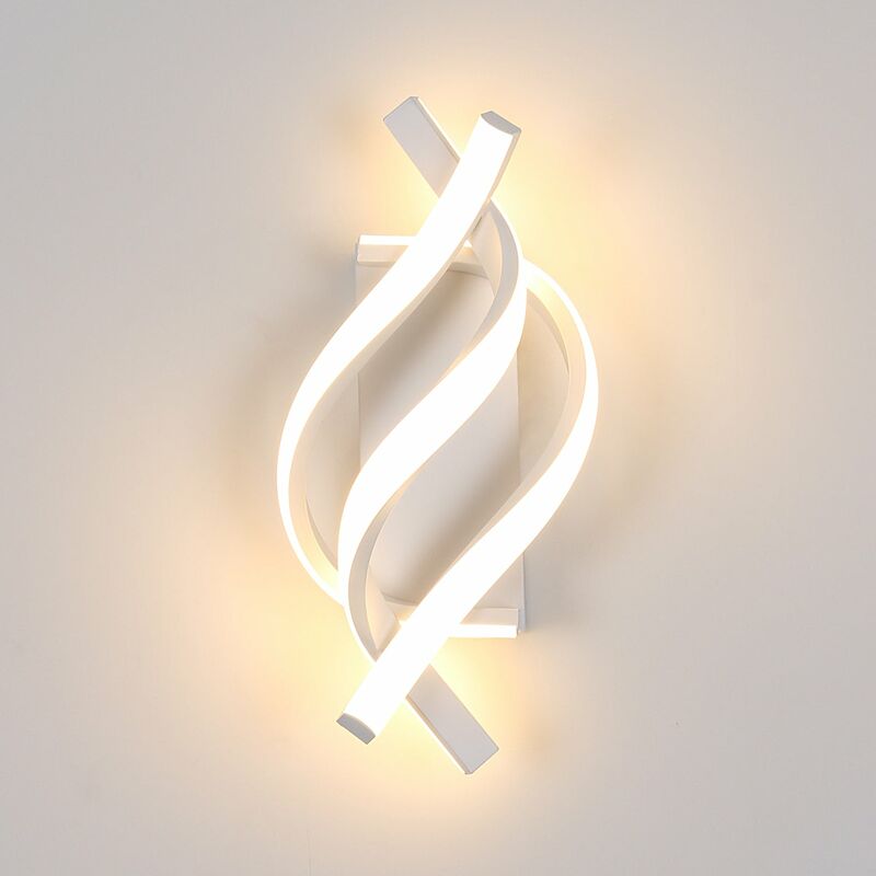 Nowoczesna lampa ścienna LED, kinkiet akrylowy 1280LM, ciepłe białe światło 3000K