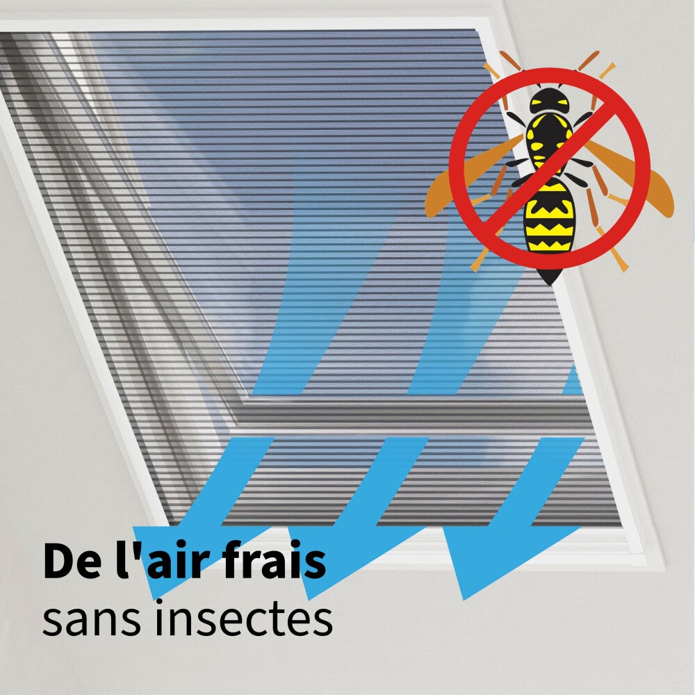 Store de fenêtre de toit plissé "nid d'abeille" avec moustiquaire — free download
