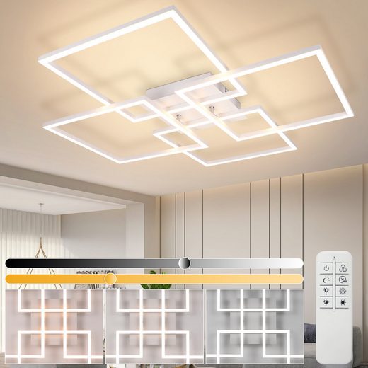 Plafonnier LED à Intensité Variable, Lustre Moderne, Lampe De