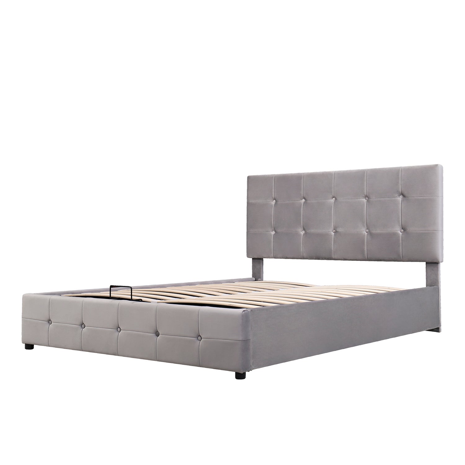 Lit 140 X 200 Cm Avec Tête De Lit Rangement Et 2 Tiroirs - USB + Type C Velours Metal Beige Clair 92113880