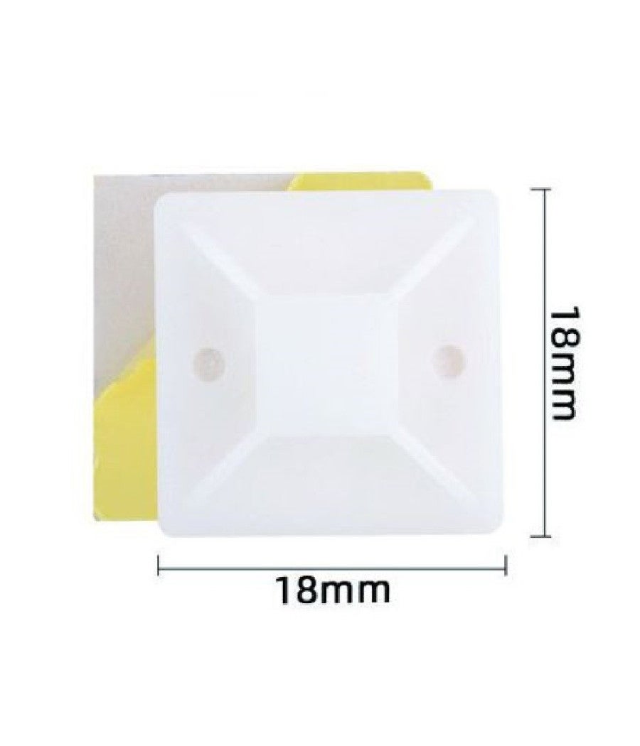 Base Per Fascette Autoadesiva - 100 Pezzi 18.5x18.5x6.4mm Per Organizzazione Cavi - Foto 11