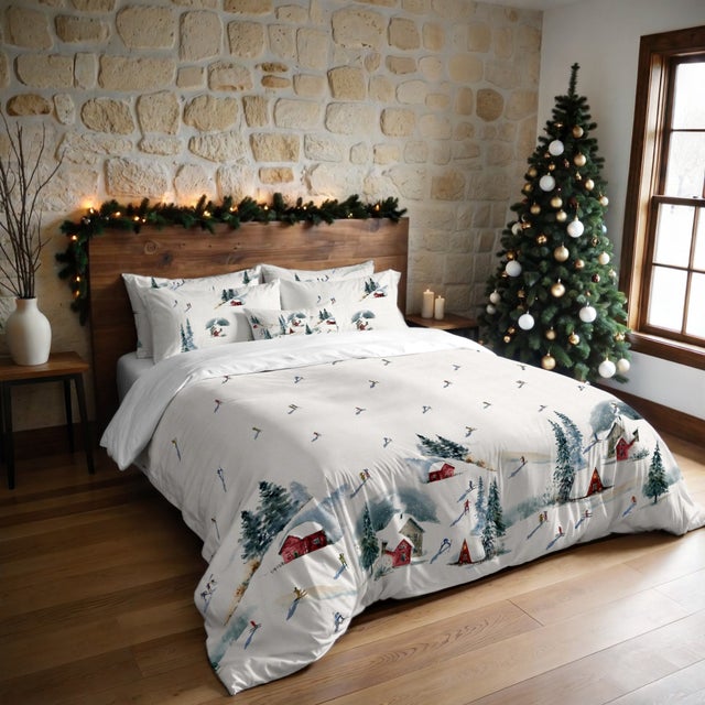 Housse de couette avec boutons-pression Esquiadores - 240x220 cm