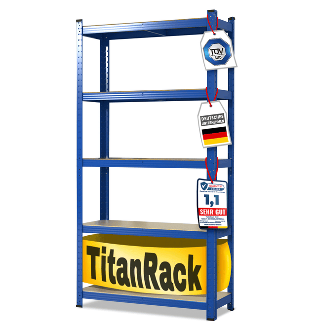 Étagère pour charge lourde Bleu 220 x 90 x 45 cm | Charge Max : 875 kg