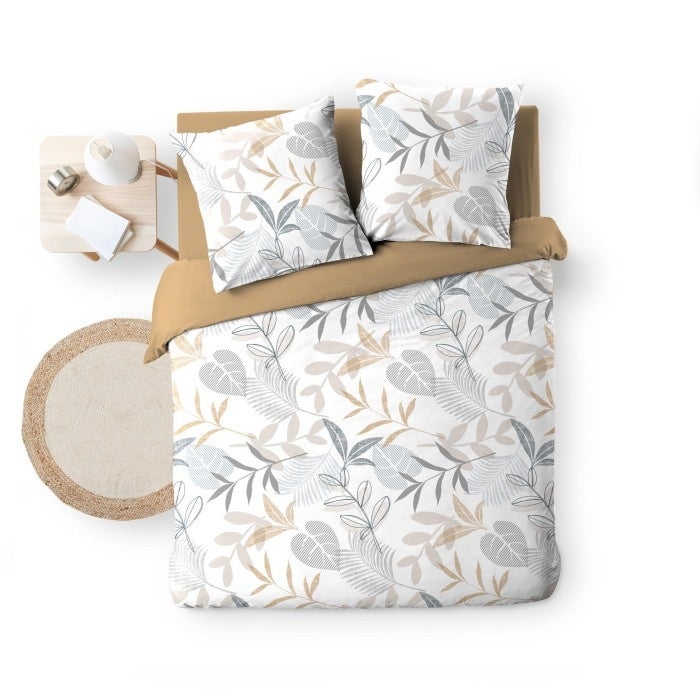 Parure 3 p. 240 x 220 cm polycoton 52 fils Kimberly Naturel - 5