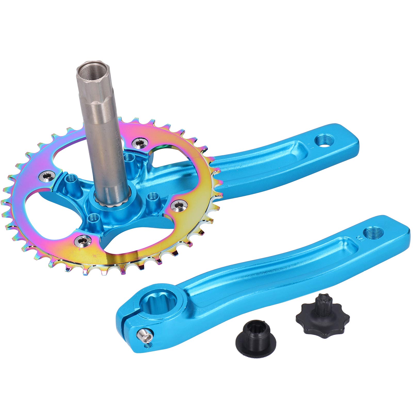 FURREN Pédalier de vélo à vitesse 44T en alliage d'aluminium 170 mm FURREN Pédalier de vélo à vitesse 44T en alliage d'aluminium 170 mm