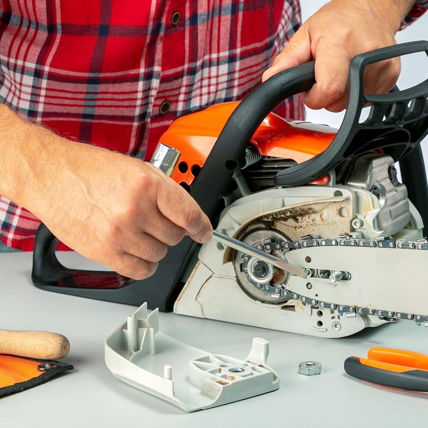 Lot de 3 clés à bougie d'allumage - 13 x 19 mm - En forme de T - Clé à chaîne - Clé combinée - Outil de jardin - 4