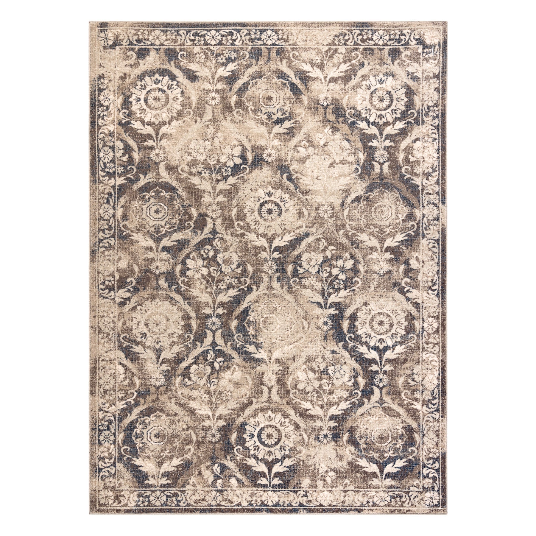 Dywan wełniany NAIN Ornament vintage 7601/50977 beż / granat 200x300 cm - 2