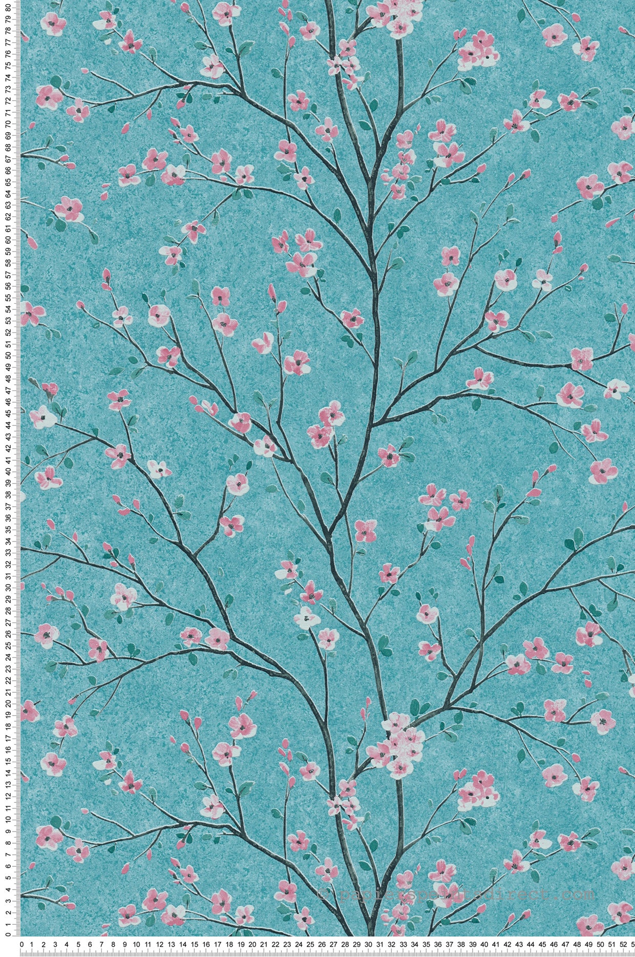 Papel pintado azul con estampado floral papel pintado con dibujos marrónes y rosas papel pintado árboles orientales