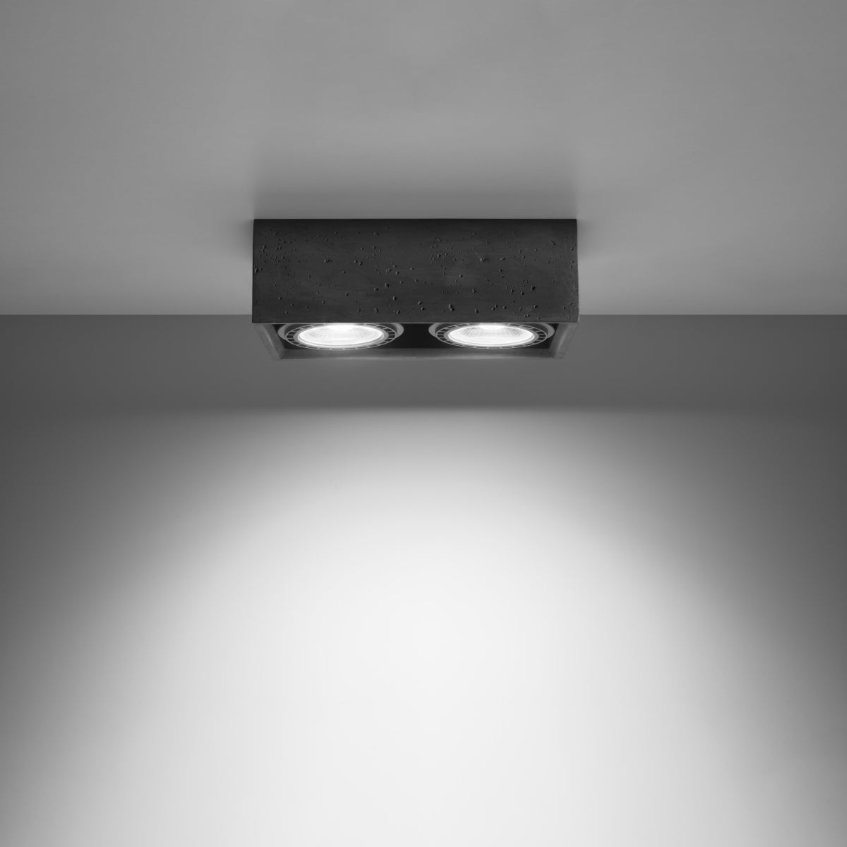 Plafon ZENTRA 2 beton LED 3000K - 27x14x9cm Sollux