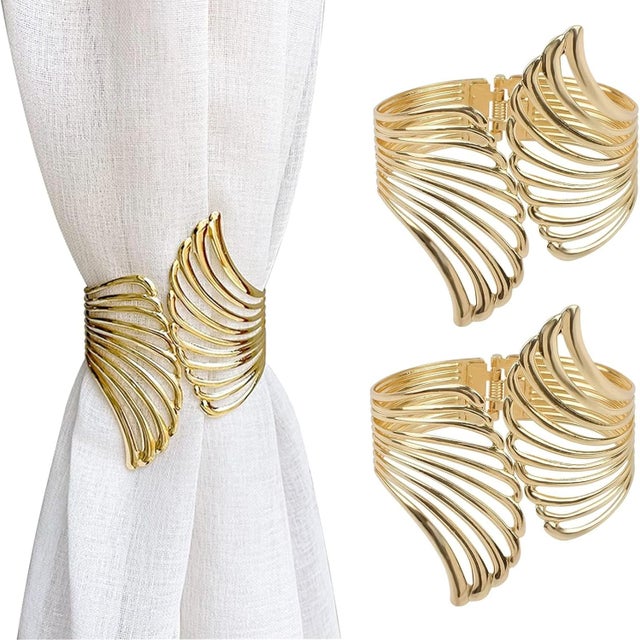 Fermatende Boho In Cotone - Set 4 Pezzi Beige, Lavorati A Mano Per Tende - Foto 2