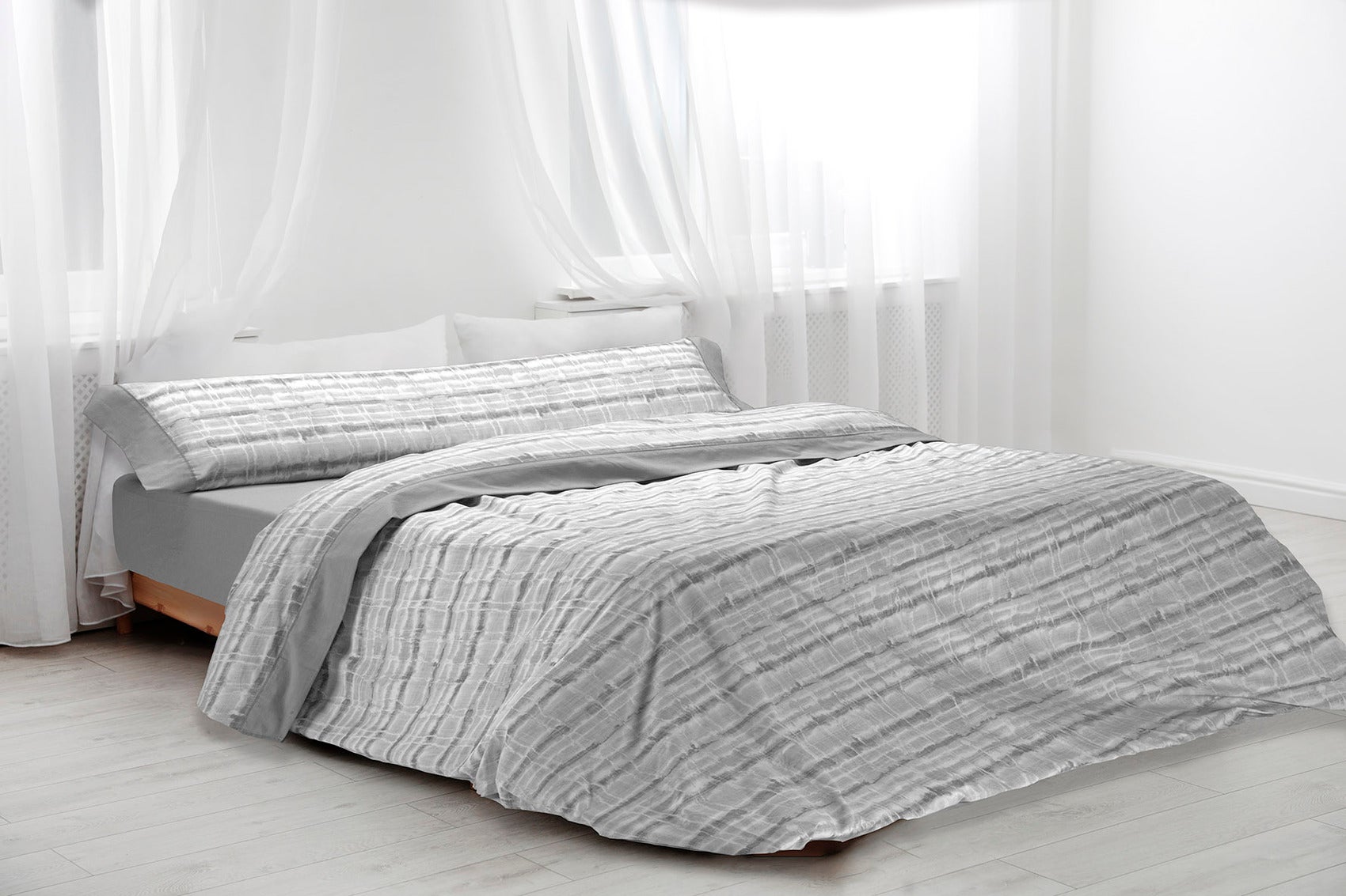 Juego de sabanas 3 piezas polialgodon adair para cama de 105 cm en color gris