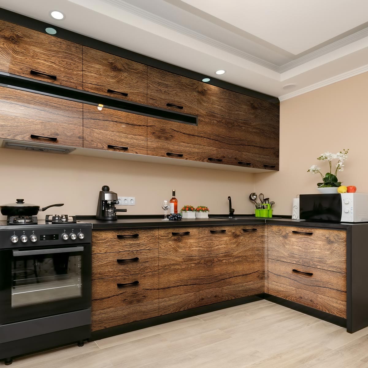 Revestimiento adhesive para madera de merlo H60 x W200 cm - adhesivo de ...