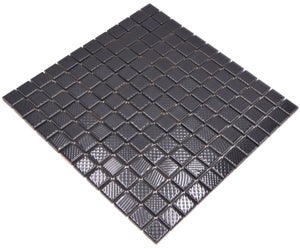 La mosaïque Mosaic Factory Barcelona - carreau mosaïque - 30x30cm - carrelage mural - carré - porcelaine noir brillant - AF230317