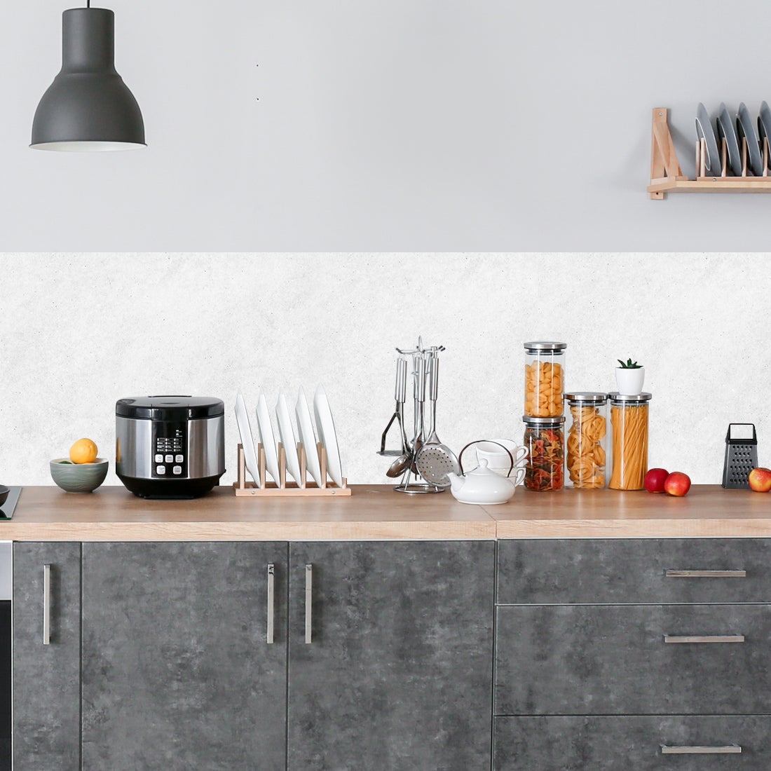 Crédence adhésive béton blanc 60x100cm - 2