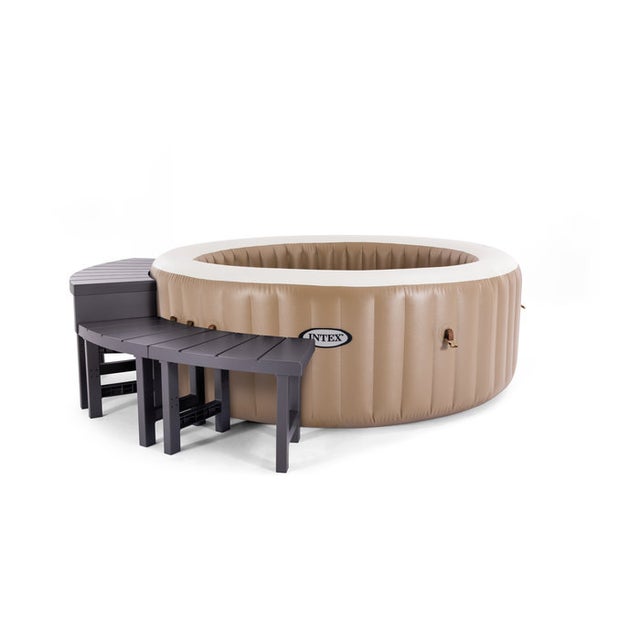 INTEX Pack 2 bancos medianos y 2 grandes para spa circular 4 personas