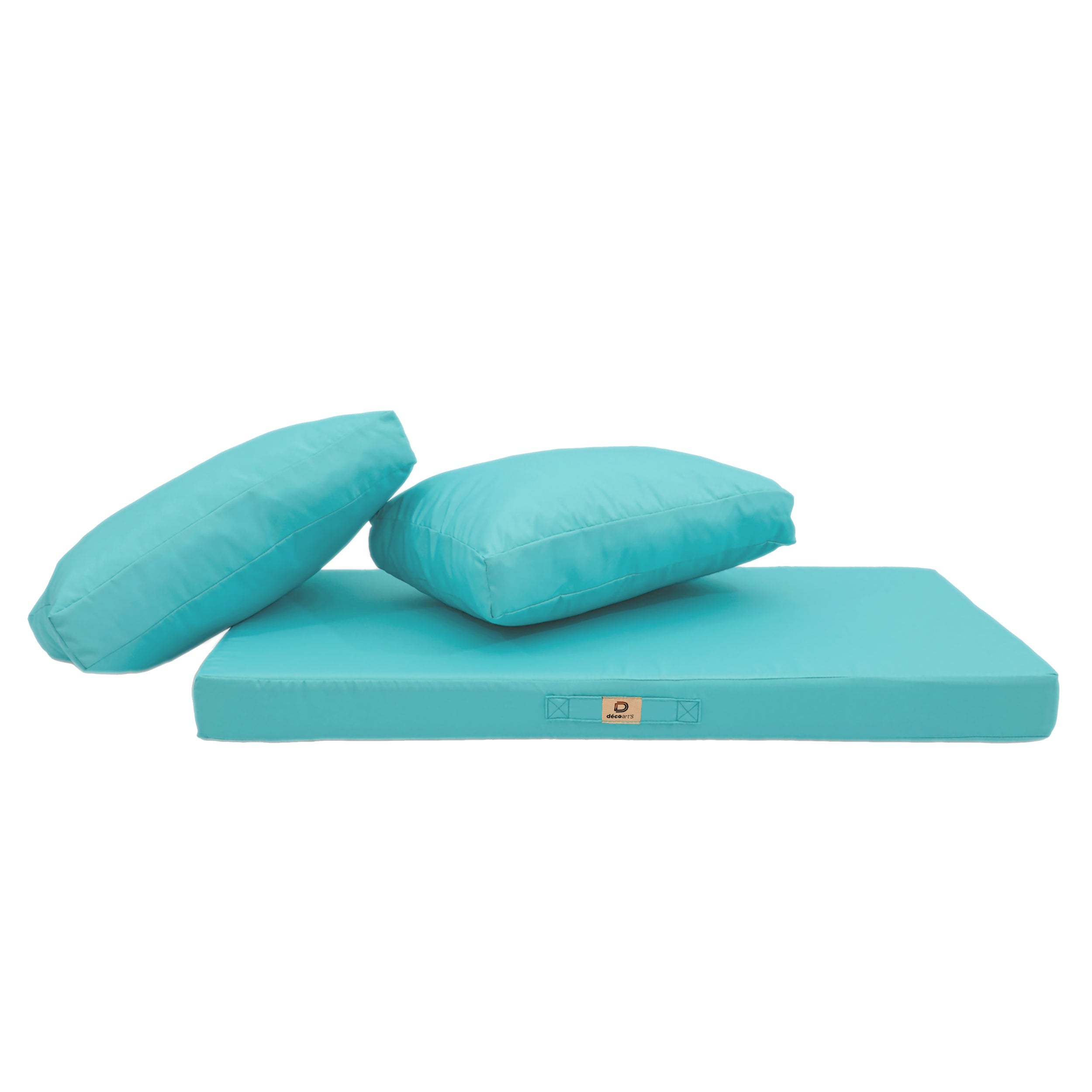 Coussins pour salon de jardin déhoussable 100x50cm Bleu caraïbes - 4