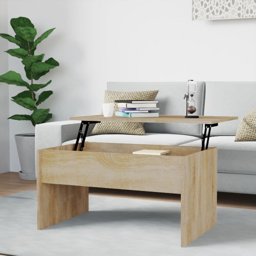 vidaXL Tavolino da Salotto Rovere Fumo 91x91x40cm in Legno Multistrato