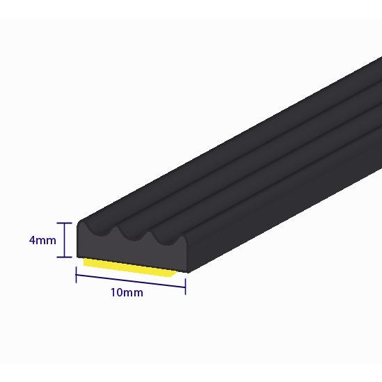 Rouleau de joint de vitrage noir 3x9 150M 141 - 3
