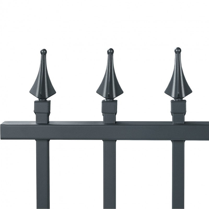Clôture aluminium tradition travée style ferronnerie 2 m x H 76.5 cm Gris - 2