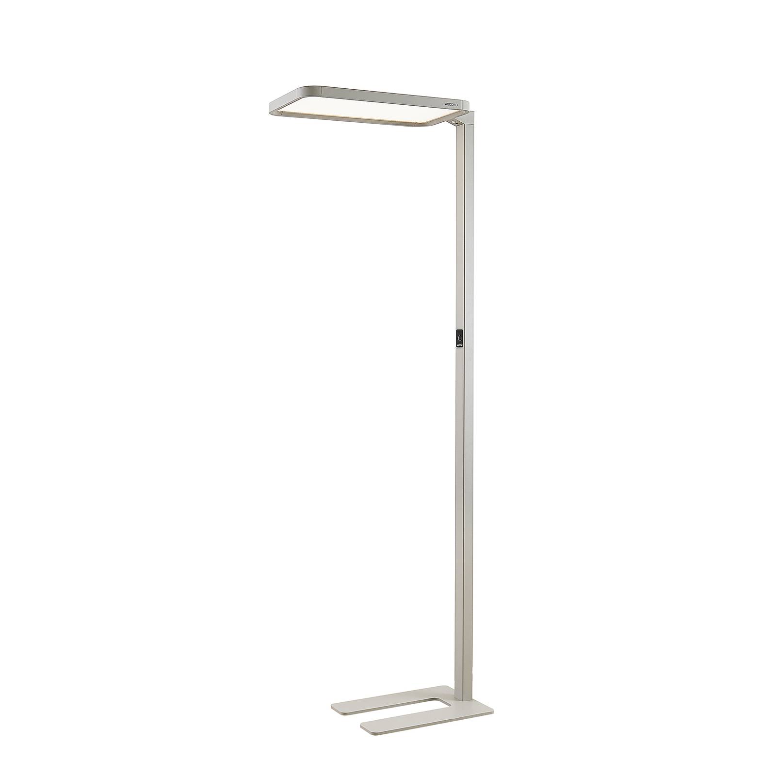 Arcchio Logan - Lampada Da Terra LED Per Ufficio, Dimmerabile, Grigia, Con Lampadina Inclusa, Design Moderno - 2