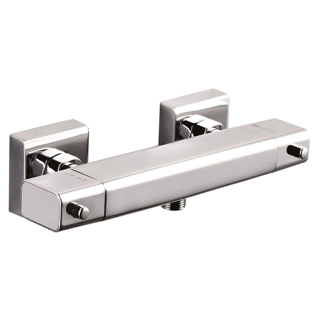 Sistema Doccia Termostatico SCHÜTTE - Cromo, Con Soffione 3 Funzioni, Asta 100 Cm E Tubo Flessibile - Foto 4