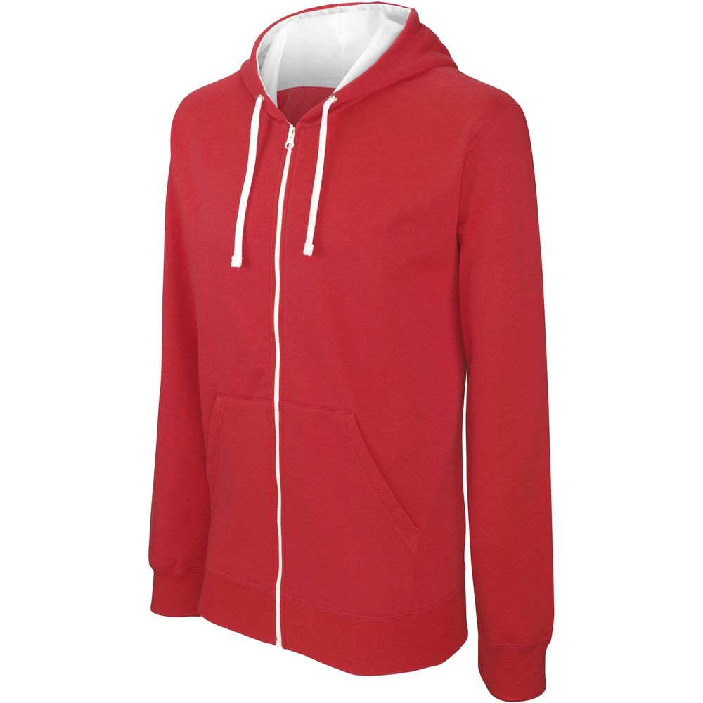 Kariban Sweat à Capuche Contrastée Homme - Molleton Doux 280 G/m² Avec Passe-Fil Écouteurs