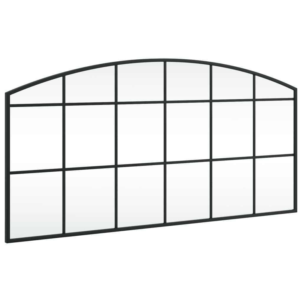 Maison Exclusive - Miroir mural noir 100x50 cm arche fer - 2
