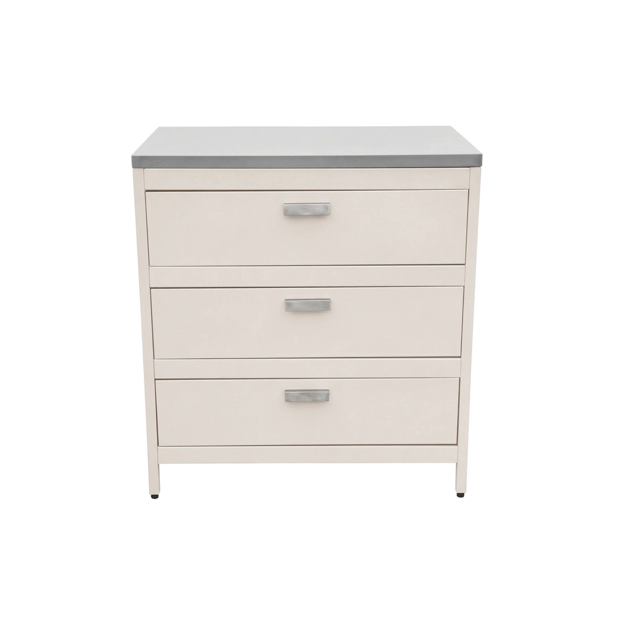 Cozinha externa em aço com 3 gavetas, 80cm, Naxos, Bege, 80x49x87.5 cm - 2