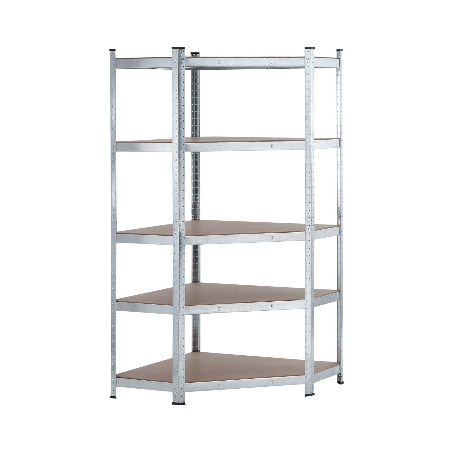 Prateleira Modular de Canto Metálica com 5 Prateleiras 875kg Prata 80x40x180cm Thinia Home - 2