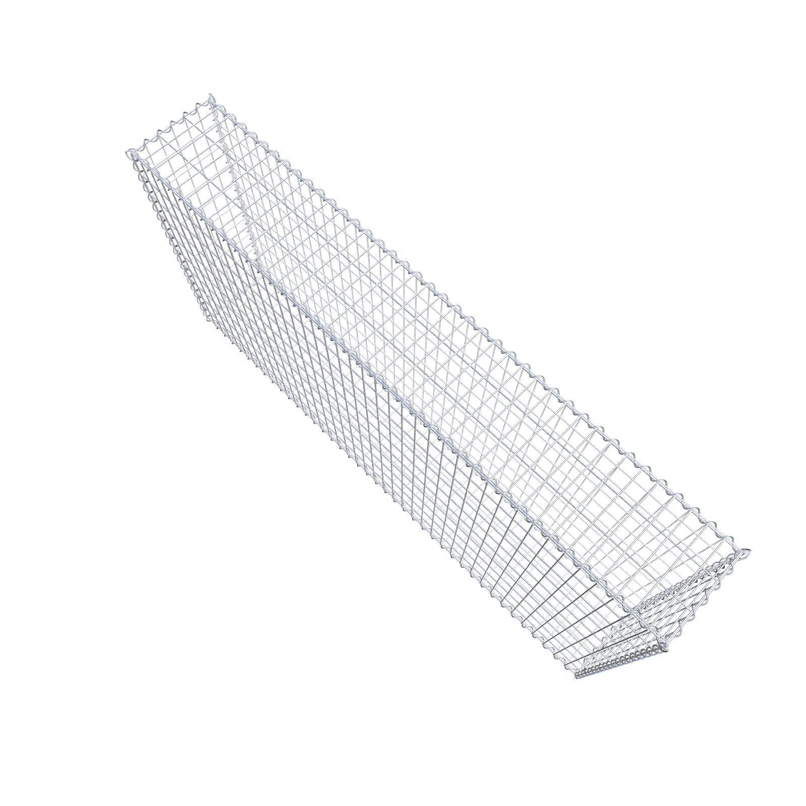 Gabiona - Gavión de acero galvanizado 200x100x30cm (LxAxP), malla 5 x 10cm, Espiral, jaula metálica para muro o jardín - 3