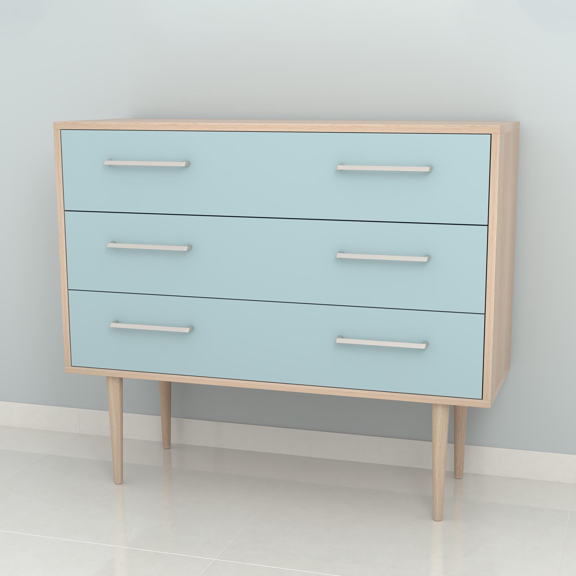 Pé para móveis | Estilo funcional | Fabricado em faia | Acabamento em faia crua | Medidas 47*47*330mm | Altura: 33cm | Fácil instalação aparafusada - 5
