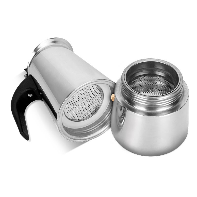 Cafetière italienne 12 tasses en acier inoxydable compatible tous types de feux 12 tasses - 2