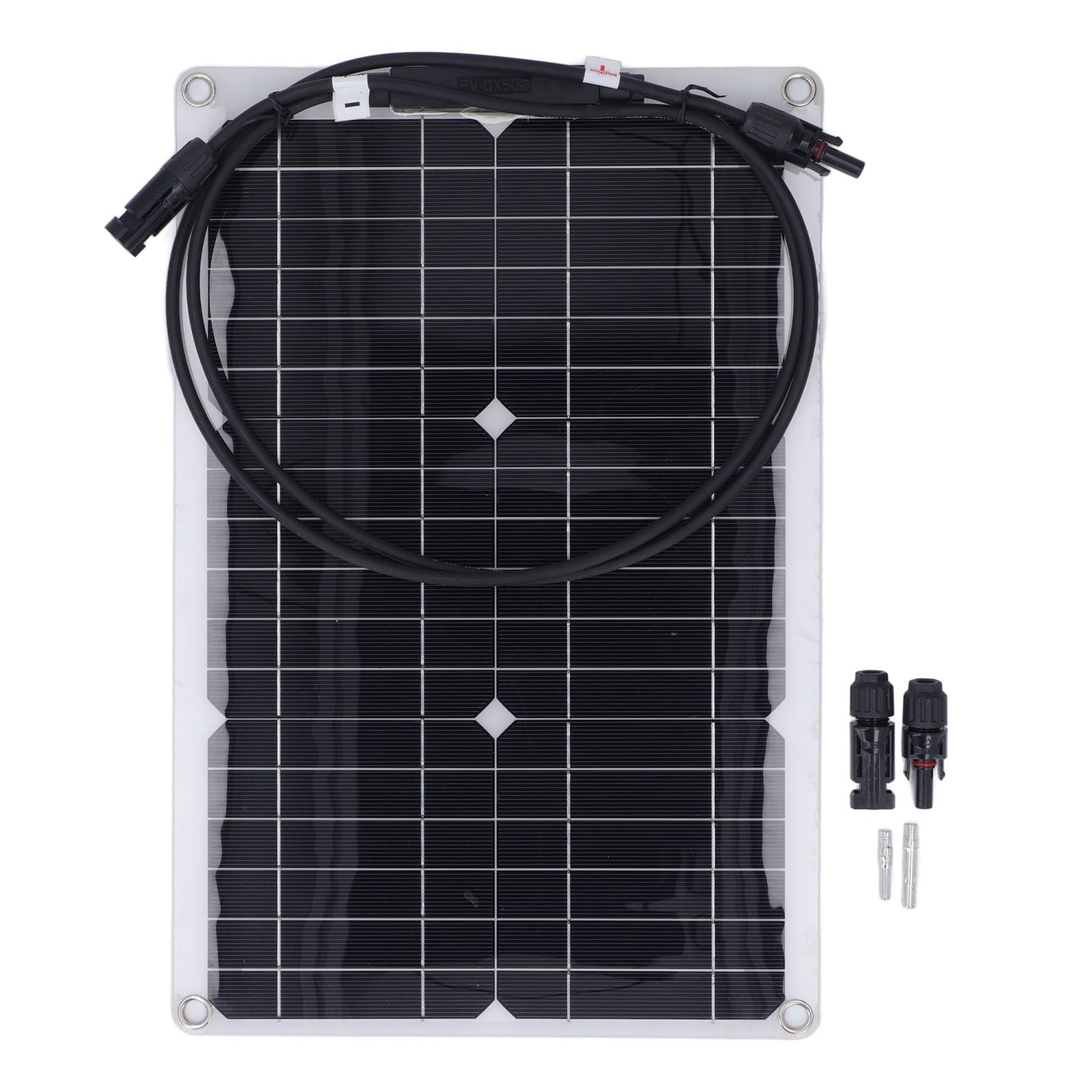 DOKIO Panneau Solaire Monocristallin 200W 18V - Chargeur Solaire Pour Batterie 12V, Idéal Camping-Car, Camping Et Abri De Jardin