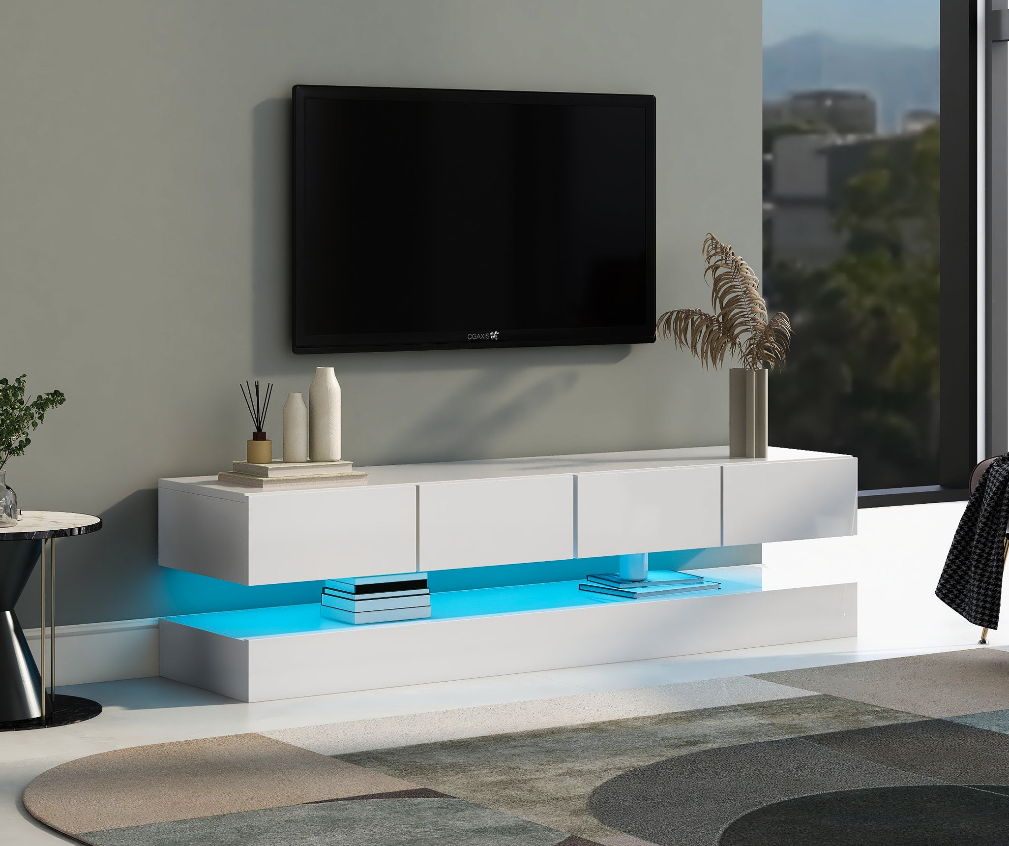 Meuble TV suspendu adapté à divers téléviseurs