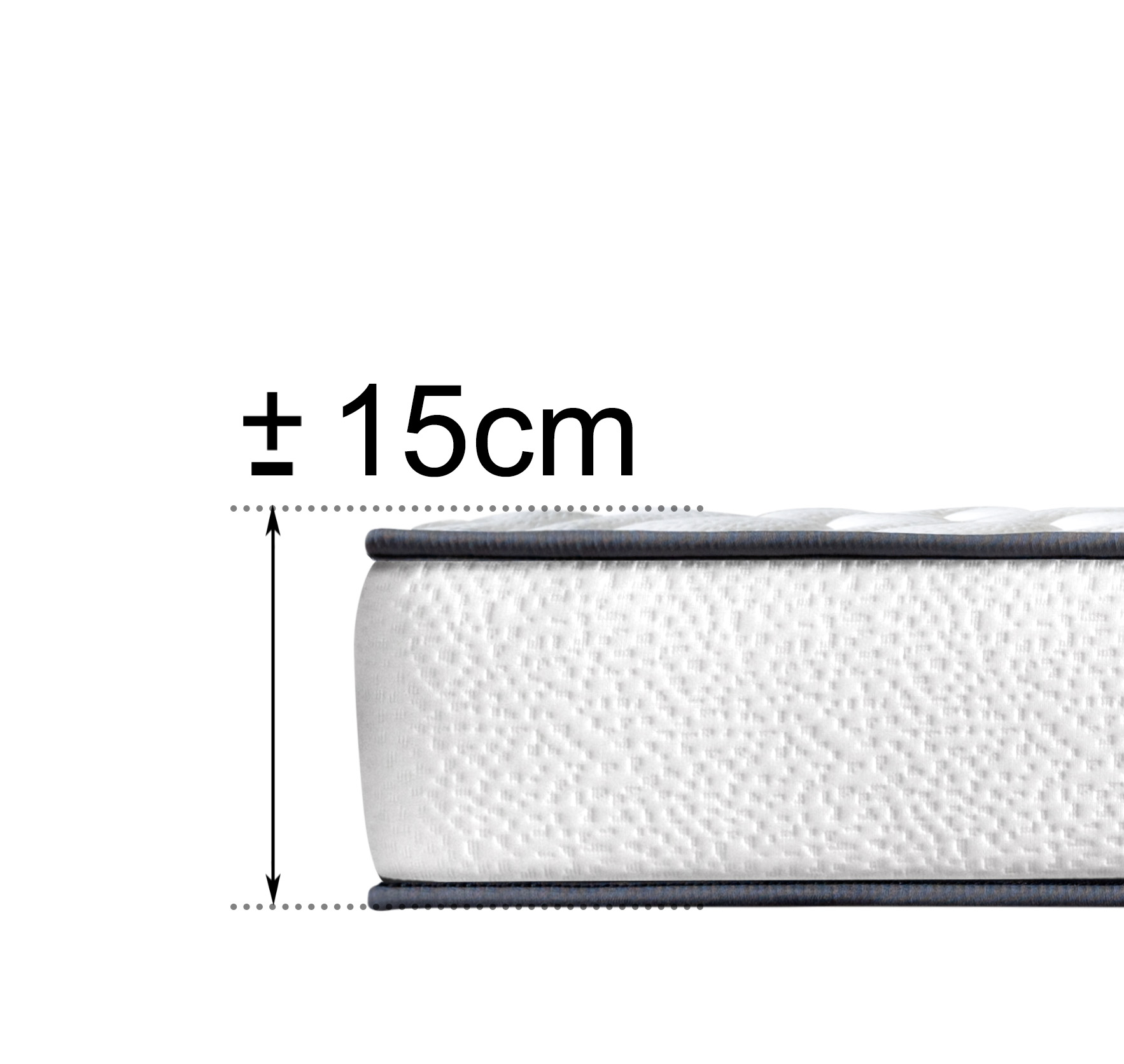 Matelas 140x200 Mousse Et Accueil Mémoire De Forme, Ferme, Haute Gamme, H15 Cm - 5