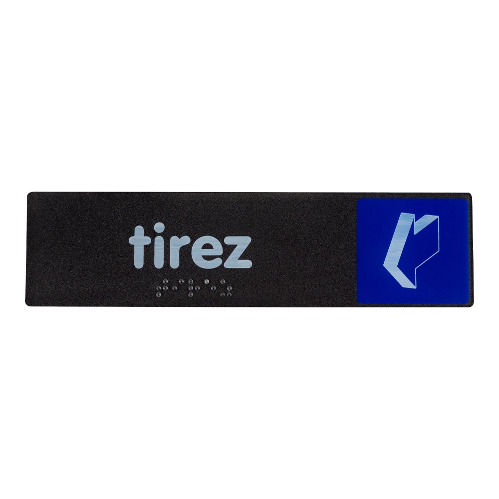 Plaque de porte Tirez - Braille - 170x45mm - 4038926 | Leroy Merlin