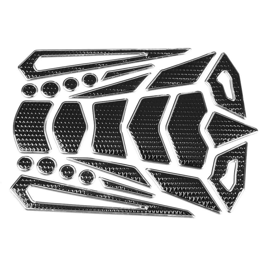 Lot De 2 Autocollants Antidérapants Pour Réservoir De Moto - Caoutchouc 3D Transparent, Protection Et Adhérence