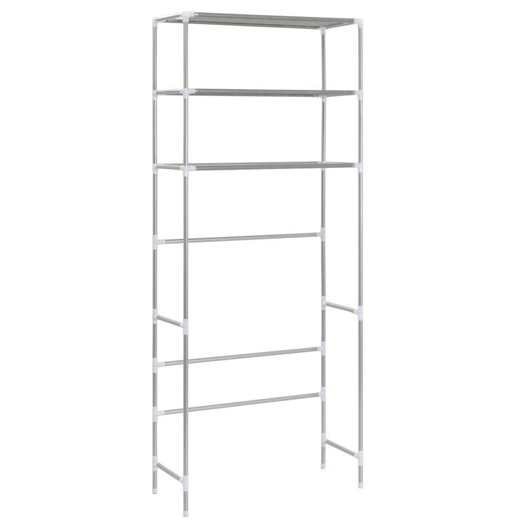 Maison Exclusive - Support de rangement à 3 niveaux Argenté 69x28x169 cm - 4