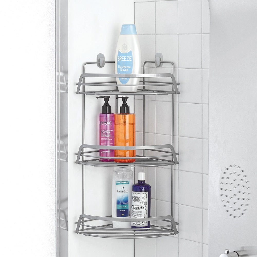 MENSOLA ANGOLARE 3 RIPIANI CON TRATTAMENTO ANTIPOLVERE E ANTIRUGGINE - 2