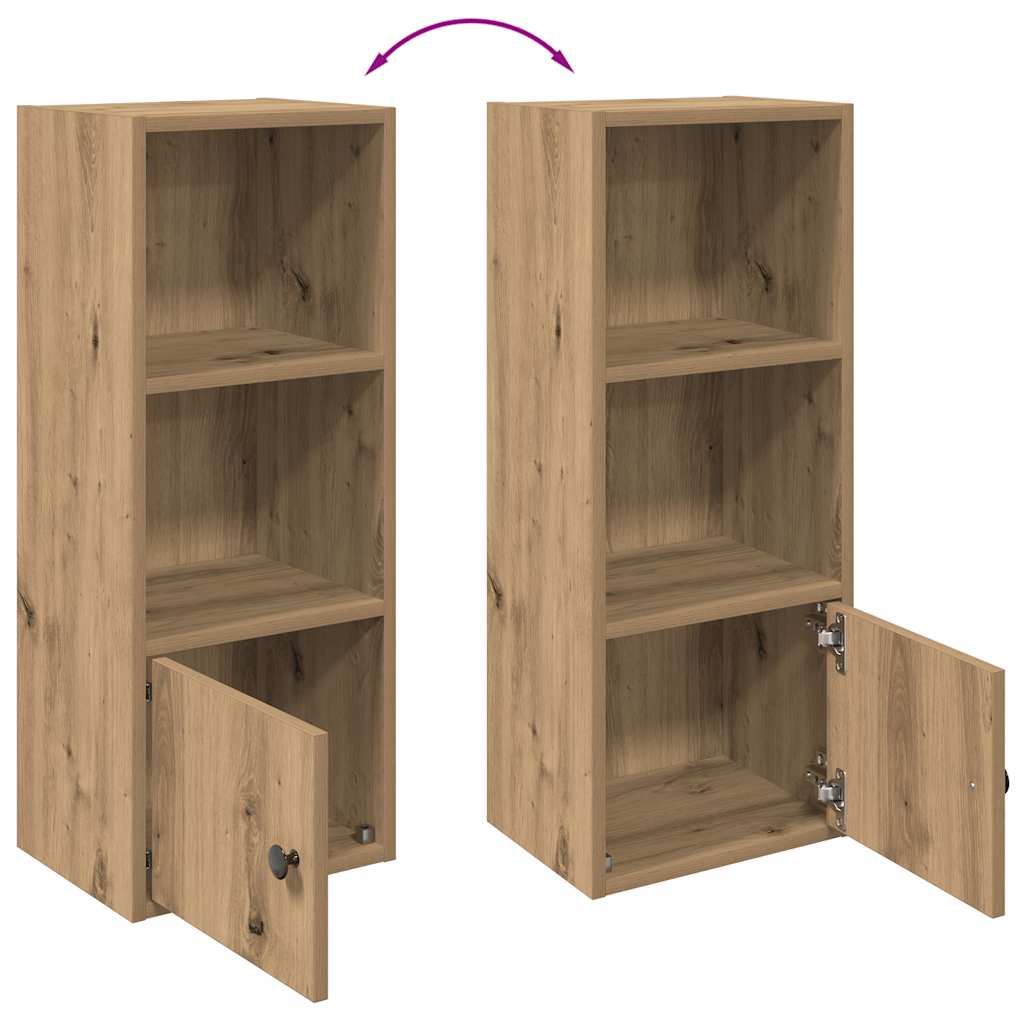 Bibliothèque pour Bureau en Bois Marron H. 77 x l. 31 x P. 24 cm - 8