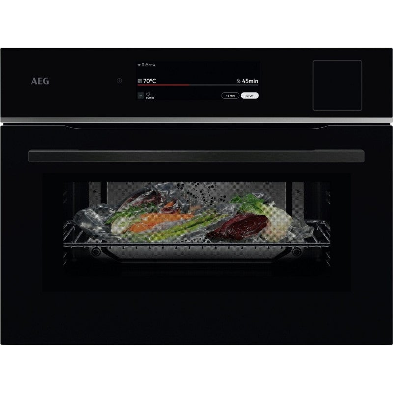 Horno AEG TP9SK821B Cristal Negro Vapor 45cm