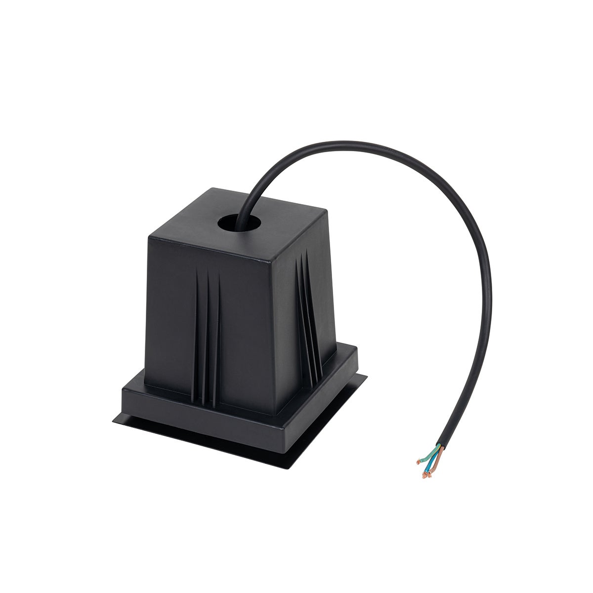 Qazqa moderne spot encastré au sol extérieur extérieure pour jardin - Oneon - noir, max. 50w, gu10, 13cm, IP65, carré - 9